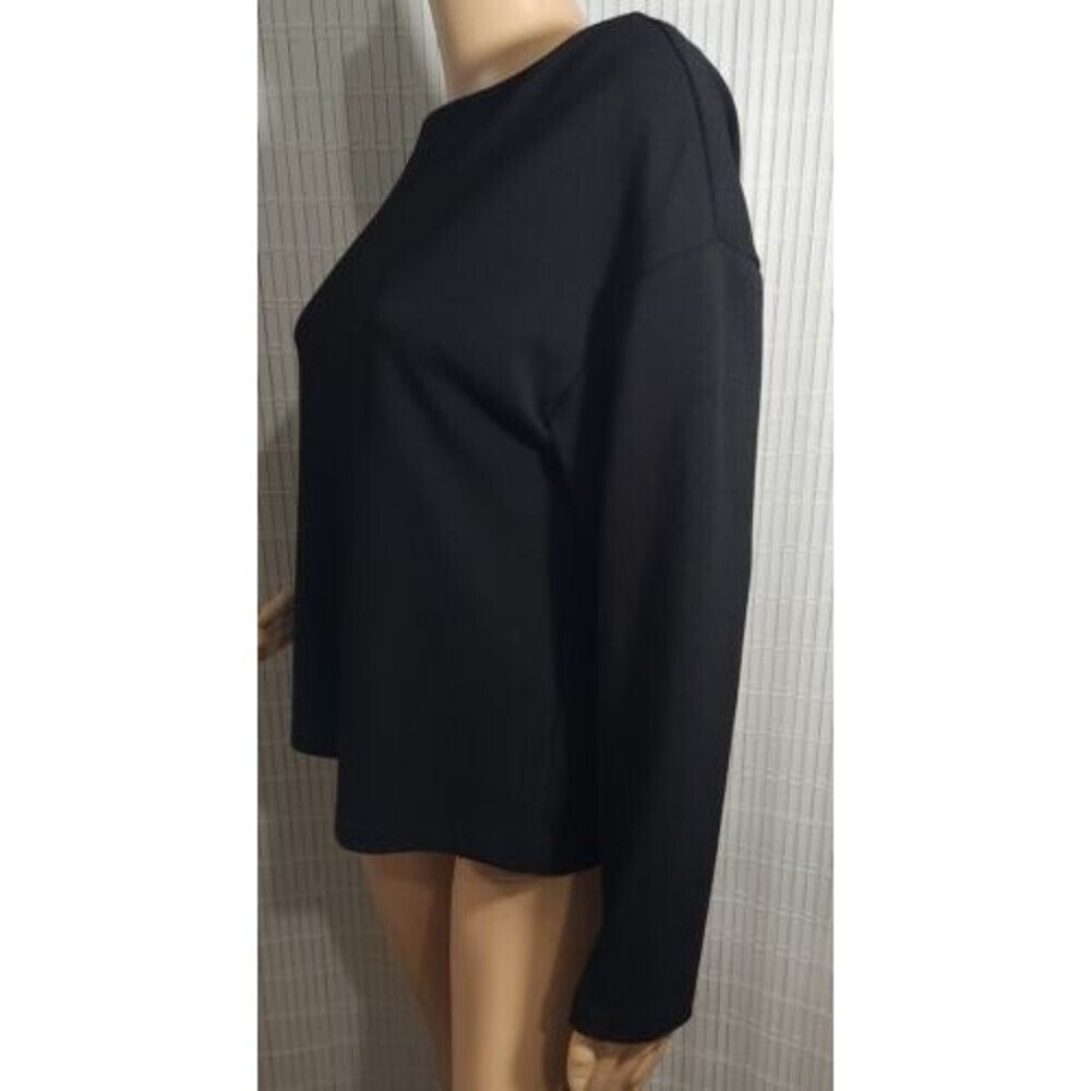 H&M Long sleeve Top Sweater Size XS Color Black Back Zipper - Picture 6 of 8